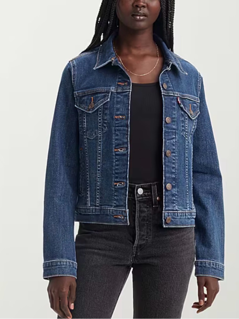 Levi’s original women’s trucker jean denim jacket medium wash size XL